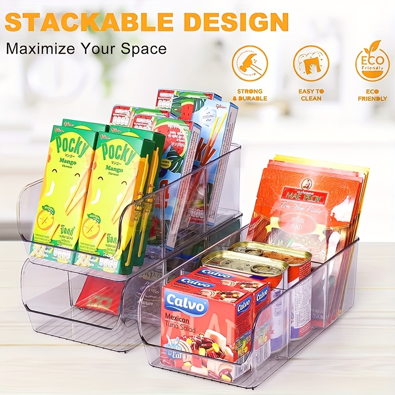  3 Tier Stackable Snack Organizers with 3 Divinder 5