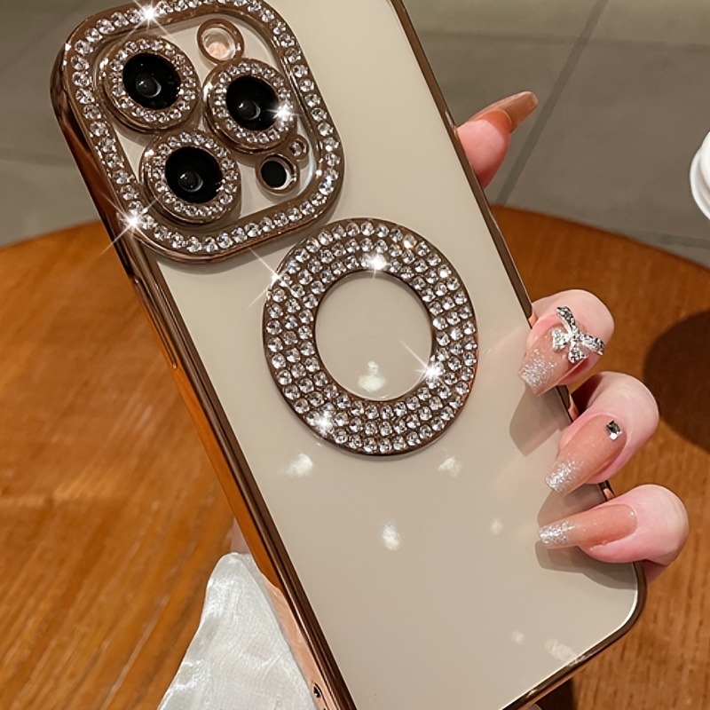 Luxury Glitter Bling Crystal Bumper Case For iPhone 14 Pro Max 13 12 14  Plus Clear Case