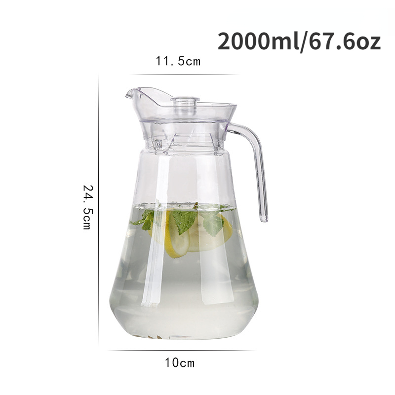 1pc Cold Water Pitcher High Temperature Resistant Plastic Beverage Pitcher  with Large Capacity for Storage Soy Milk Juice Scente 