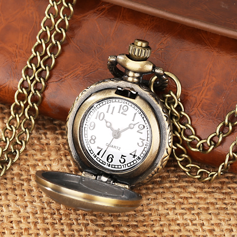 Bronze pocket watch on a online chain