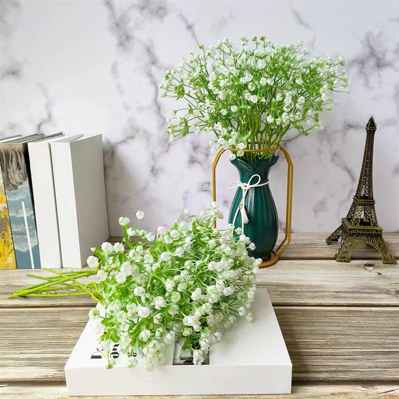 White Babys Breath Artificial Flowers Real Touch Fake - Temu Australia