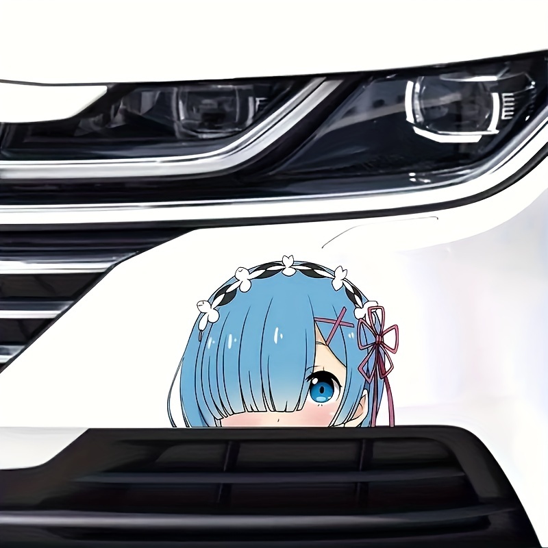 1/2pcs Peeping Cartoon Anime Waterproof Vinyl Sticker Suitable For Car  Motorcycle Helmet Door Rearview Mirror