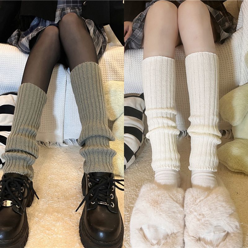 1pair Women's Short Knitted Leg Warmers Warmers, Autumn And Winter, Y2k  Aesthetic, Suitable For Daily Wear, Dating, Home And Outdoors
