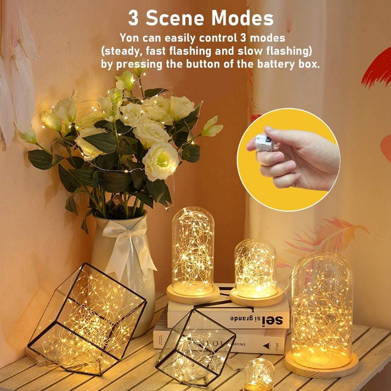 Waterproof Mini Fairy Lights With 3 Speed Modes For - Temu