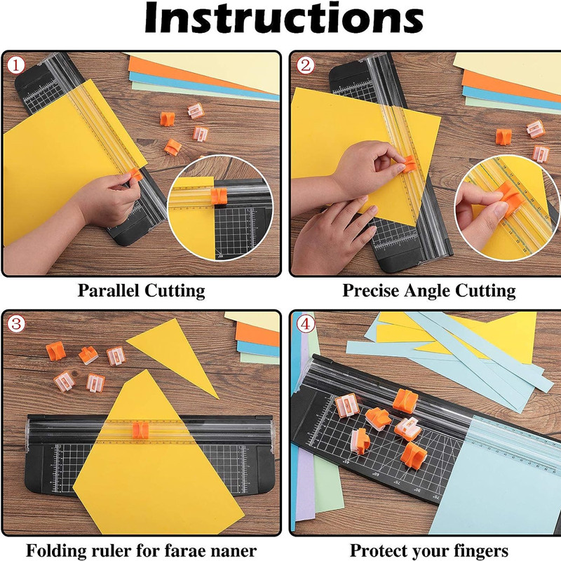  WORKLION Paper Trimmer Replacement Blades with Automatic  Security Safeguard Design - A4 Paper Cutter Blade Refill (4 Pack) : Office  Products