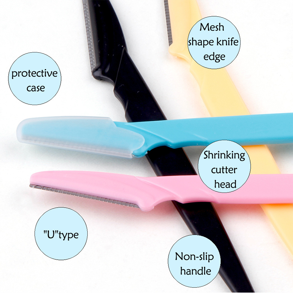 3/4/10Pcs Eyebrow Trimmer Blade Shaver Portable Face Razor Eyebrow Epilation Hair Removal Cutters Safety Razor Women Makeup Tools