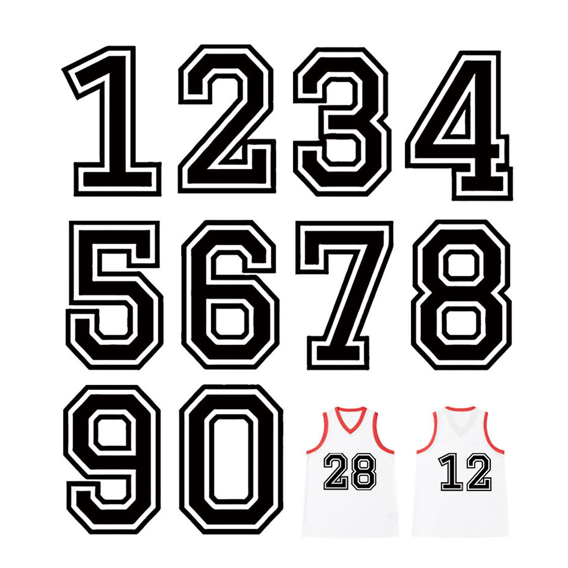 Number Heat Transfer Patches Vinyl Designs Iron On Transfers - Temu