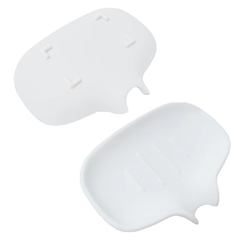 White Silicone Soap Dish  Self-Draining Bar Soap Holder for