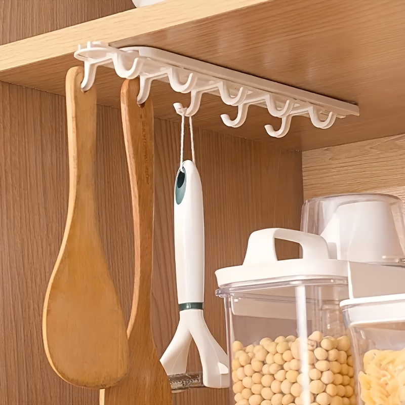 1pc Small Space Retractable Hook-style Wall Hanging Storage Rack