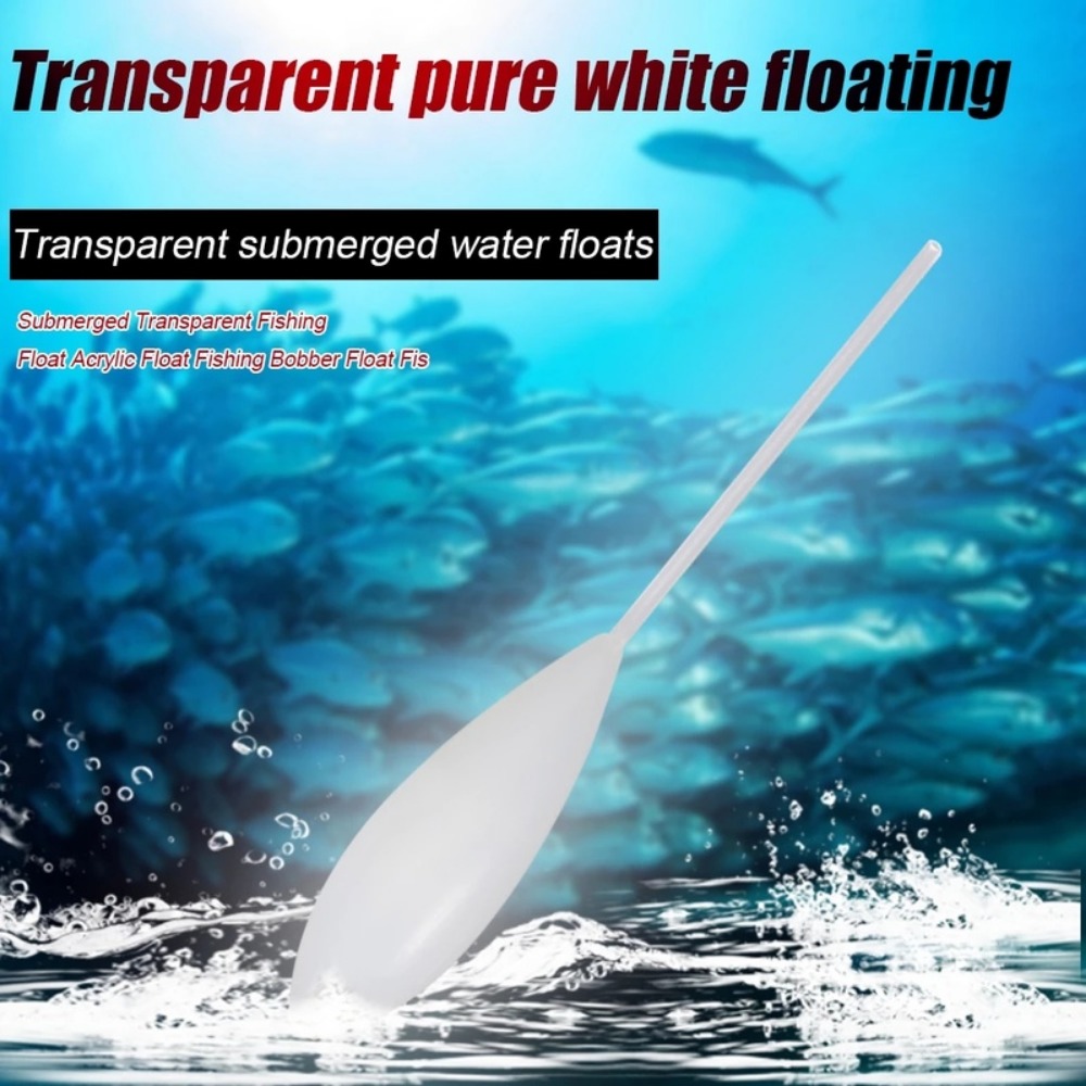 10 Pcs. Clear Bombarda Floats - Trout Float And Surface Control
