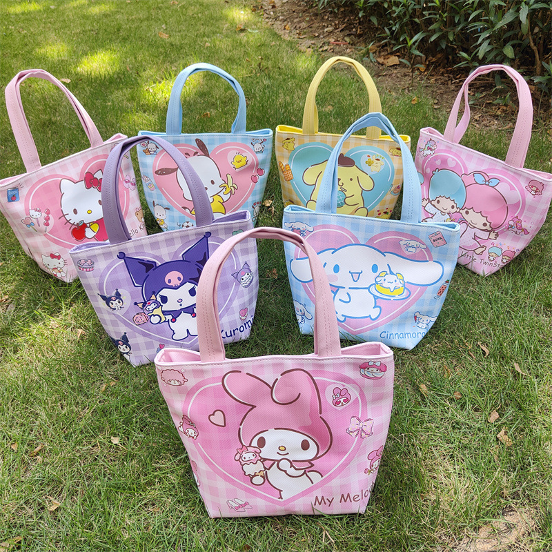 Hello Kitty Sanrio lightweight canvas tote bag pink