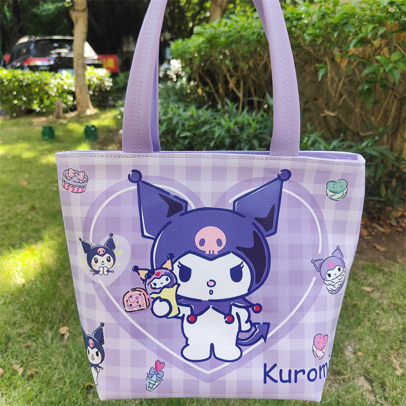 Sanrio Kuromi My Melody Lunch Box Bag Cartoon Anime Hello Kitty Pochacco  Pompom Purin Cute Portable Thermal Storage Bag Tote Bag 