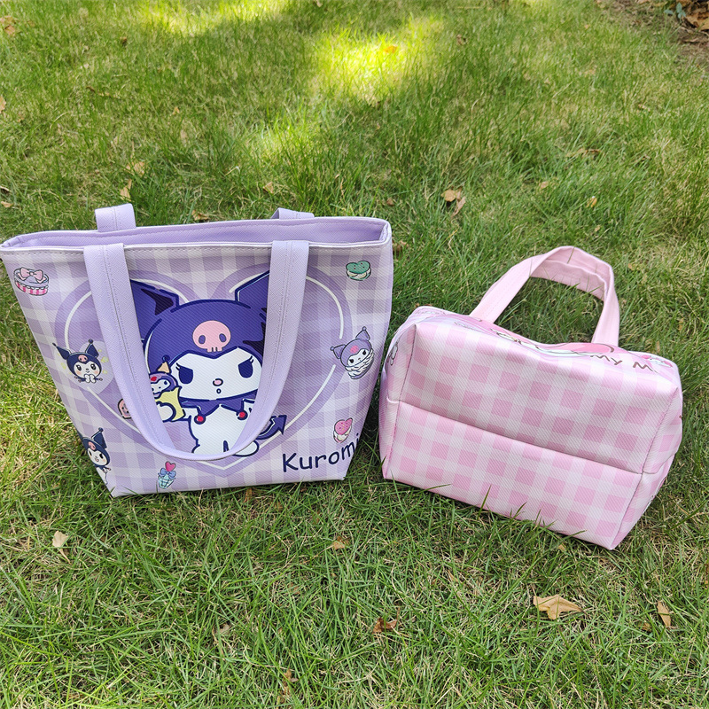 Sanrio Kuromi My Melody Lunch Box Bag Cartoon Anime Hello Kitty Pochacco  Pompom Purin Cute Portable Thermal Storage Bag Tote Bag 