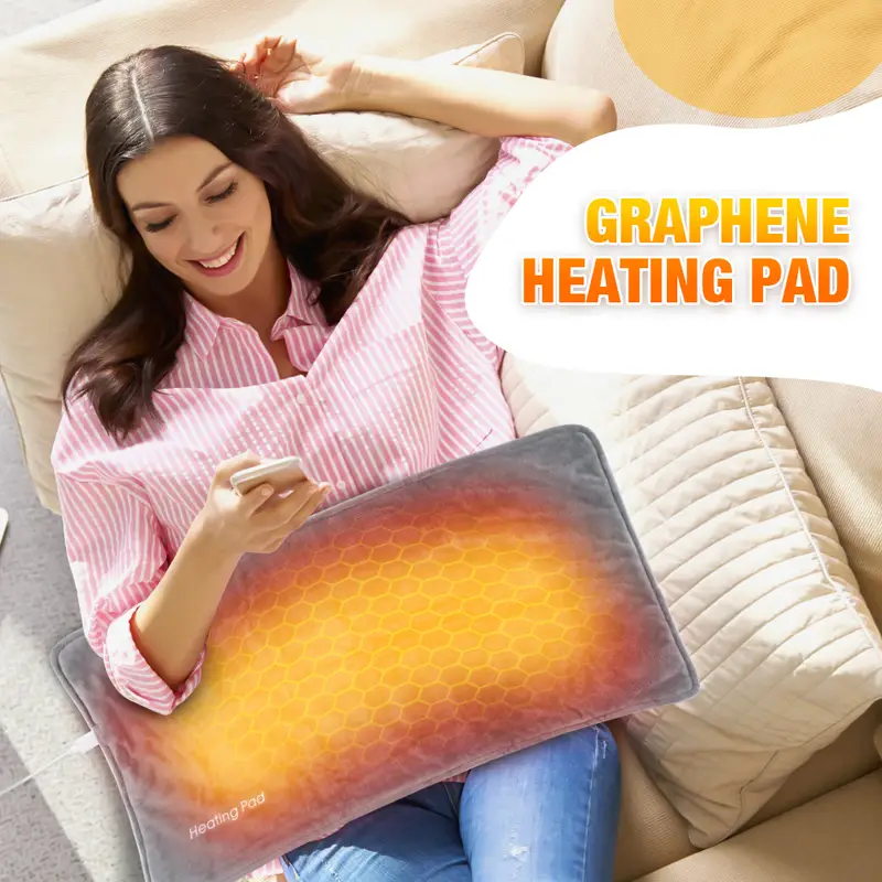 1pc electric heating pad graphene usb heating pad hot compress warm up physiotherapy blanket winter abdomen waist back heated travel blanket details 0