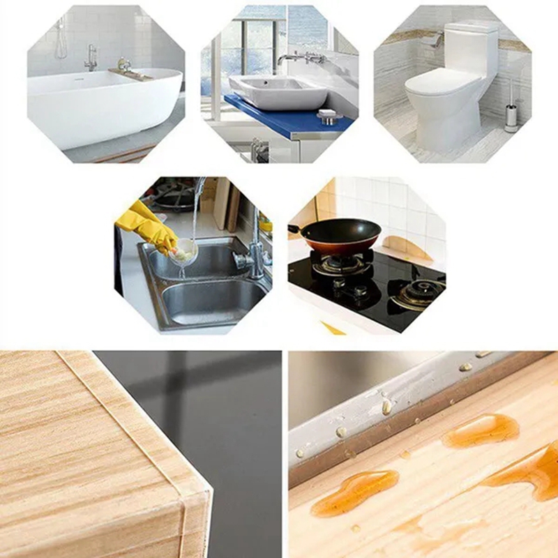 500cm Kitchen Waterproof Tape Self adhesive Sink Seam Paste Mildew Antifouling