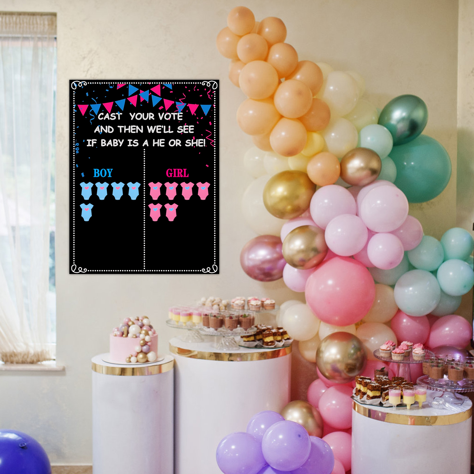 Gender Reveal Ideas Games 54 Voting Gender Reveal Party Decorations Boy or  Girl