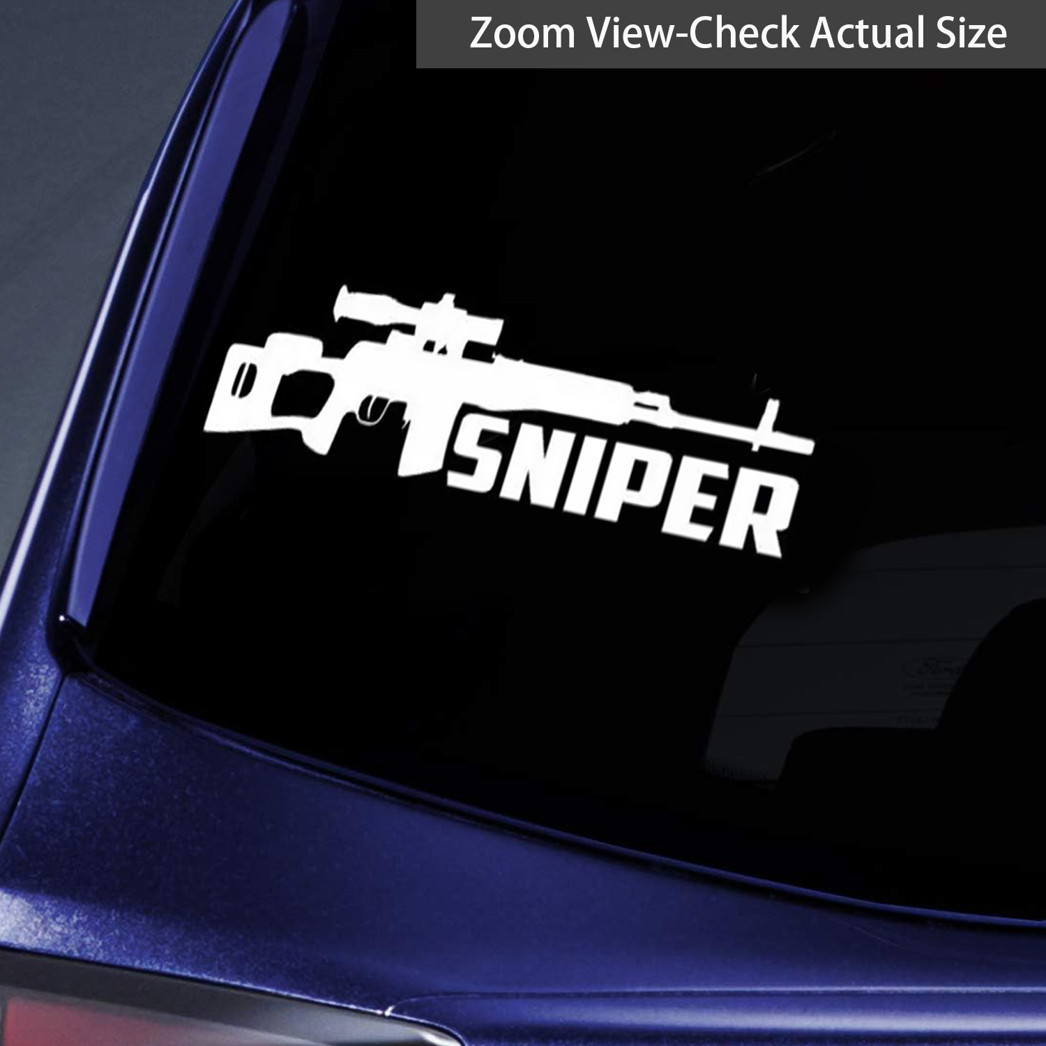 1pc SNIPER Gun Car Sticker For Laptop Bottle Truck Phone Motorcycle SUV  Vehicle Paint Window Wall Cup Fishing Boat Skateboard Decal