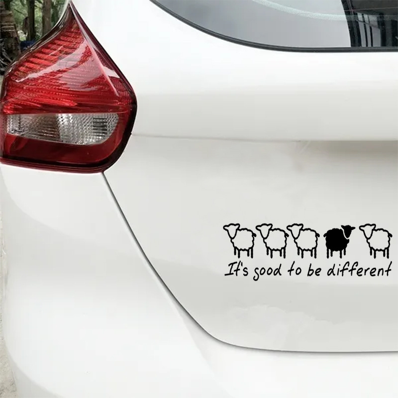 

It's Good To Be Different Sheep Graphic Car Sticker For Car Motorcycle Laptop Bottle Truck Phone Window Wall Cup Skateboard Decals Car Accessories