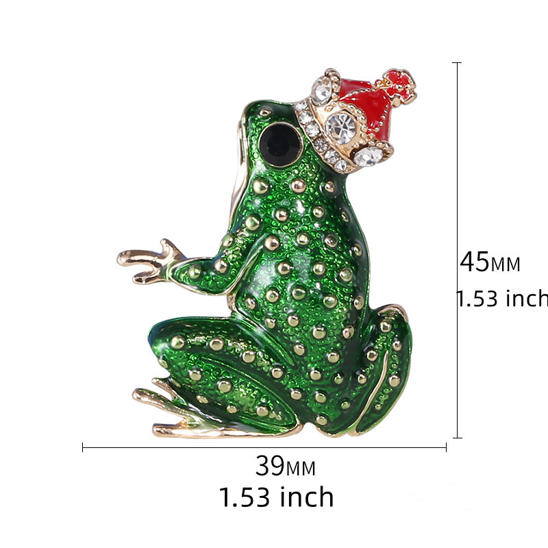 2Pcs Women Brooch Frogs Necklace Backpacks Pin