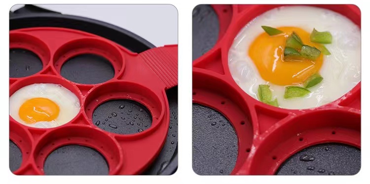 1pc, Fried Egg Mold, 7 Holes Silicone Pancake Mold, Baking Tools, Kitchen  Gadgets, Kitchen Accessories