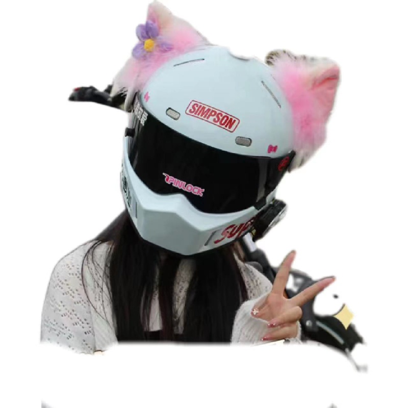 Décoration mignonne pour casque de ski moto (casque non inclus) Fz5-2