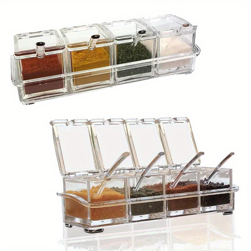 Buy Wholesale China Household Kitchen Seasoning Box Jar Transparent Salt  Pepper Spice Sprayer Storage Container & Spice Jars at USD 1.71