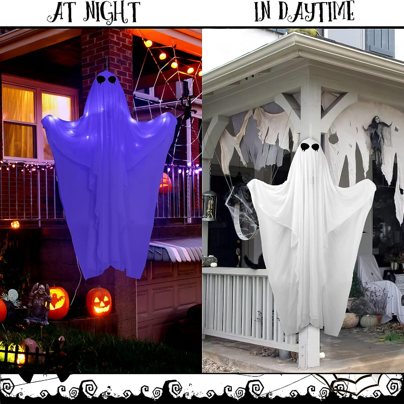 Hanging Ghost Halloween Decorations Novelty Electric Scary