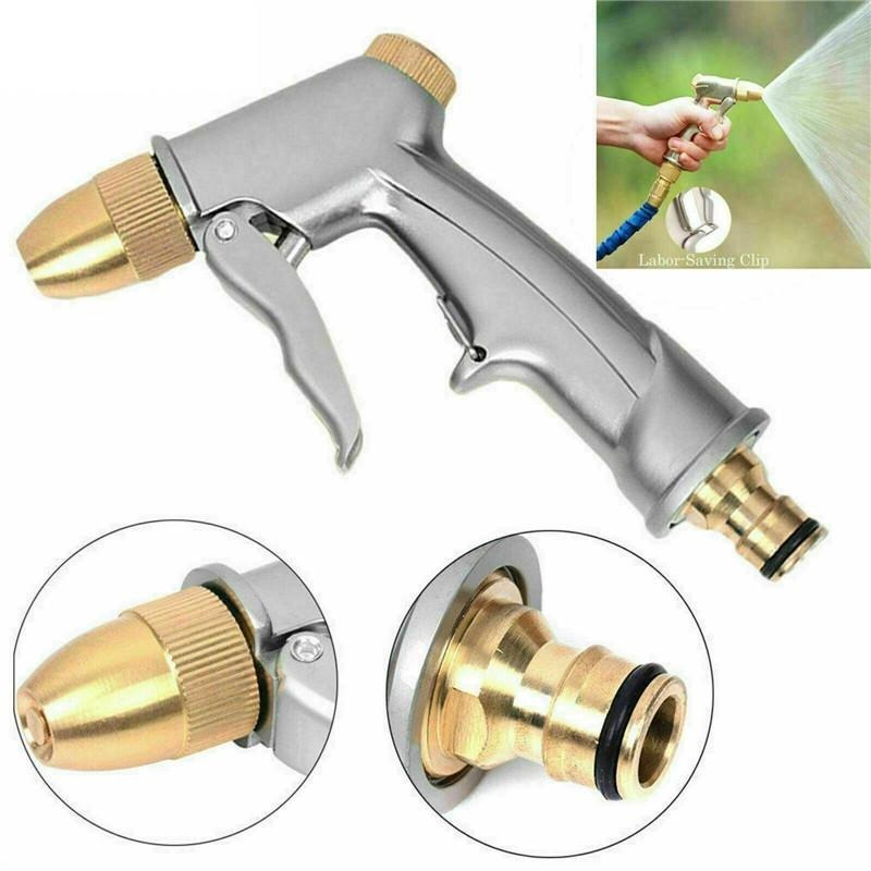 💦High Pressure Water Spray Metal Brass Nozzle Garden Hose Pipe