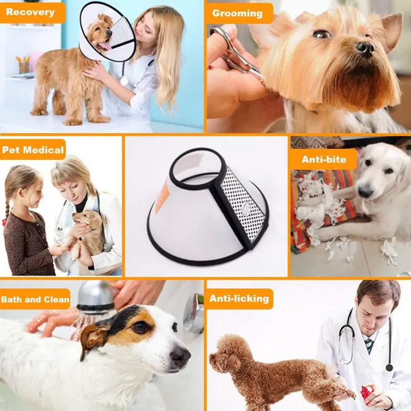 Adjustable High quality Pet Cone Collar Protective Recovery - Temu Canada