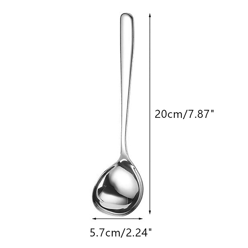 1Pc Stainless Steel Cooking Spoon Rustproof Soup Scoop Hot Pot Ladle  (Silver) 