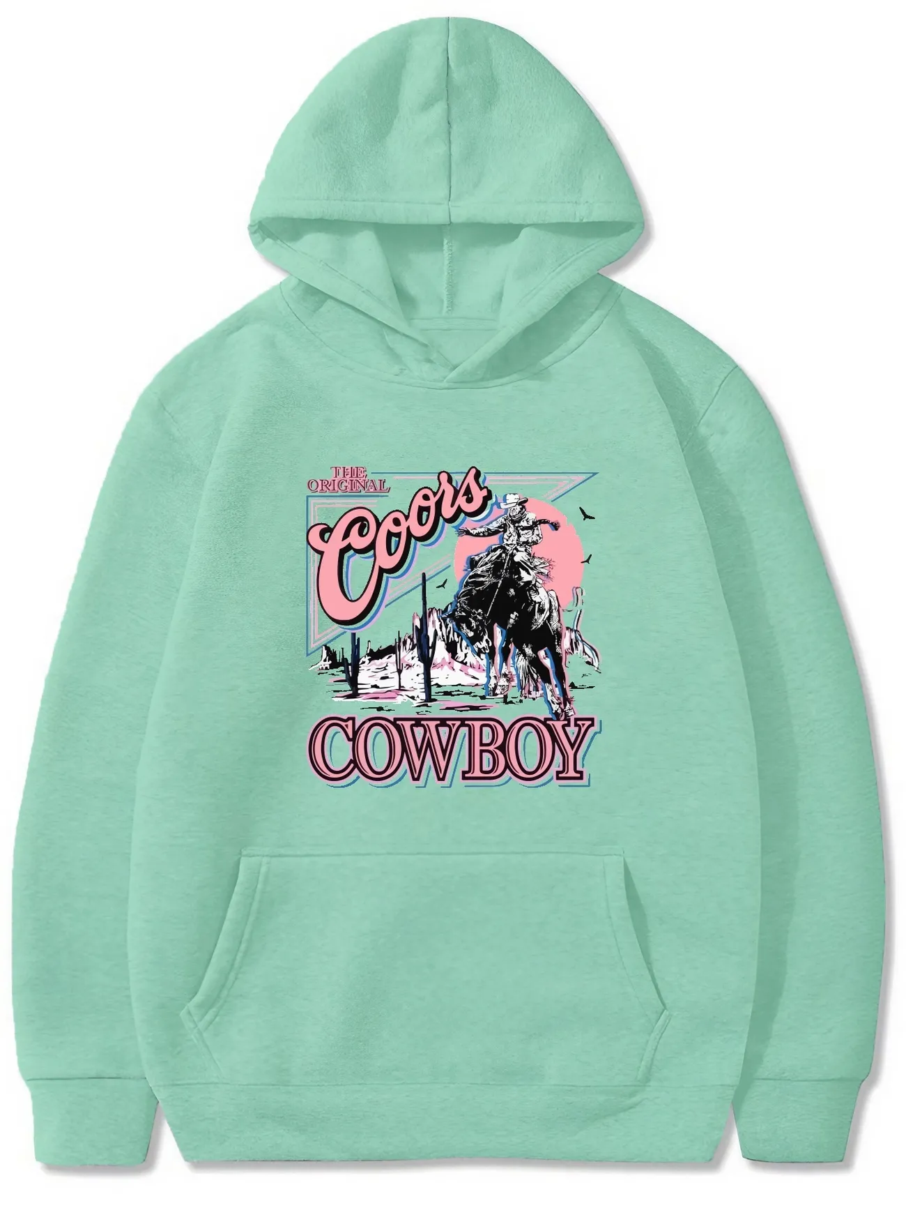 Temu geometric-pattern Retro Cowboy Sweatshirt, Men's Cool Casual Graphic Design Hooded Sweatshirt Kangaroo Pocket Streetwear Fall Gifts Hoodie Hoodies,