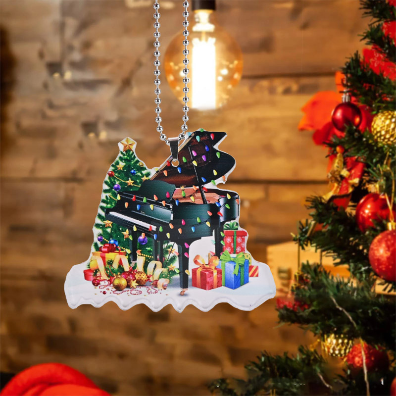 Santa Hanging Ornaments Christmas Tree 2d Christmas Acrylic - Temu