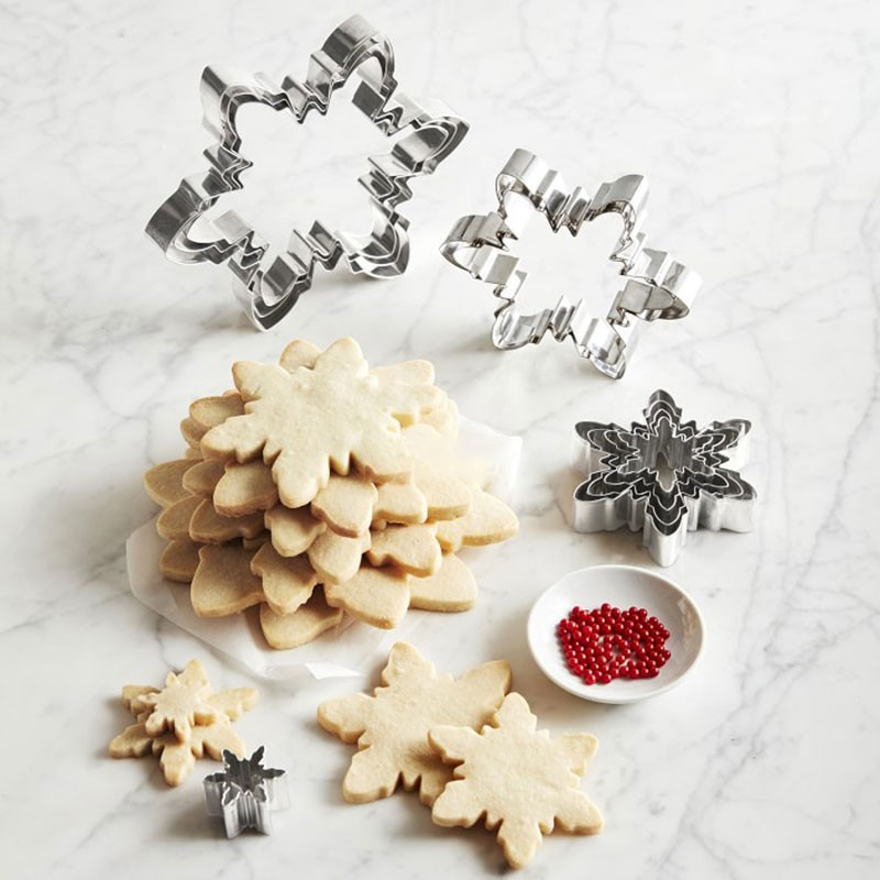 5pcs Stainless Steel Snowflake Cookie Cutter Set, Christmas Series Cookie  Molds, Cookie Baking Supplies, Cookie Fondant Making, Baking Supplies, Kitch