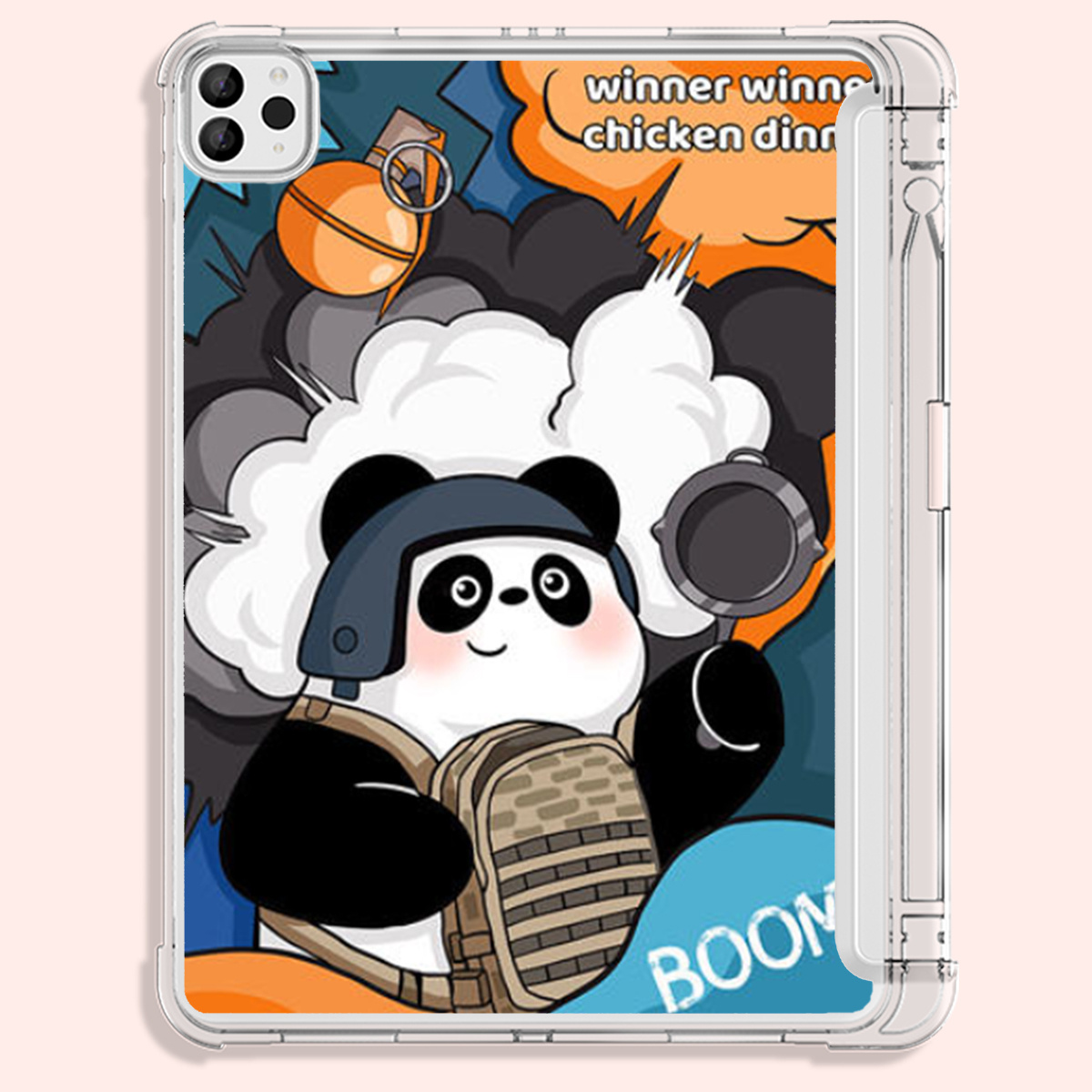 Support de téléphone, tablette plexiglas transparent panda