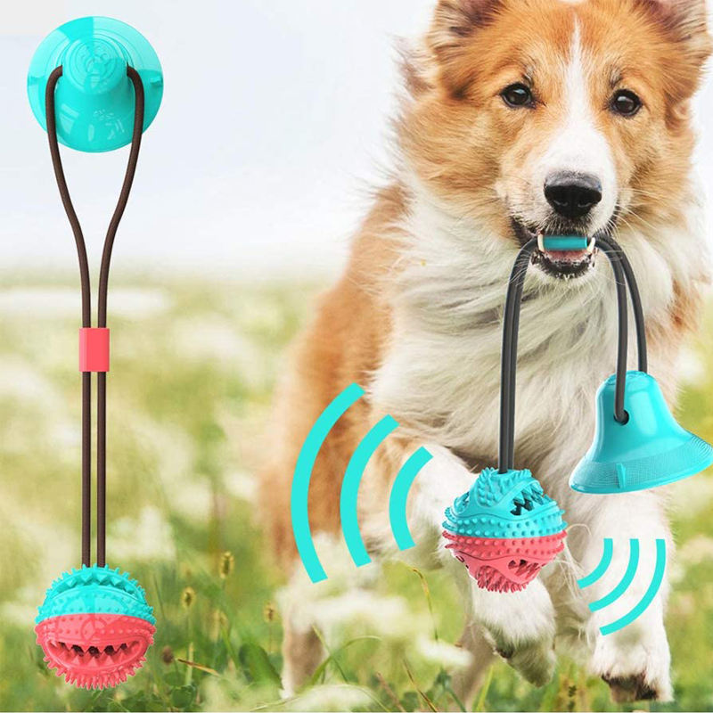 

Dog Toy Pet Toy Ball Suction Cup Pull Rope Molar Leak Food Ball Chew Durable Dog Supplies