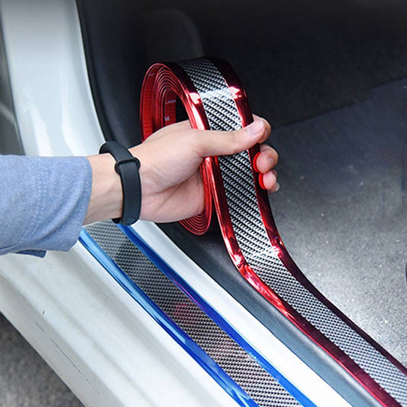 

Pvc Car Door Sill Protector Pinstriping Tape, Self-adhesive Scratch-resistant Front Door Entry Guard Trim - 4 Pieces Set