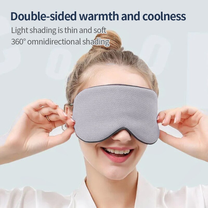 Sleeping Eye Mask Korean Style Ice Silk Warm And Cool Dual Use Adjustable  Travel Light Blocking Breathable Eye Mask, Free Shipping For New Users