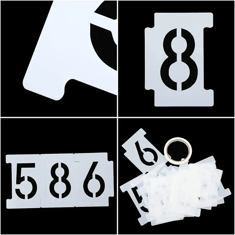 Curb Stencil Kit 0 9 Address Number Stencil Reusable Plastic - Temu