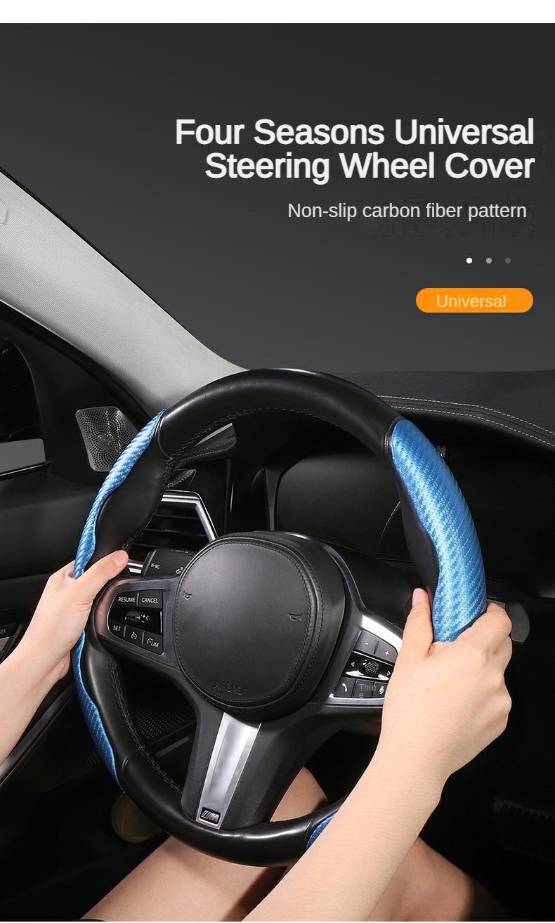 Universal Carbon Faser 2pcs Auto Lenkrad Booster Abdeckung Anti Rutsch  Zubehör