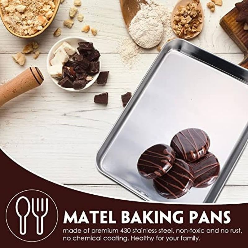 Oven Baking Tray Deep Cake Tins Stainless Steel Baking Sheet - Temu