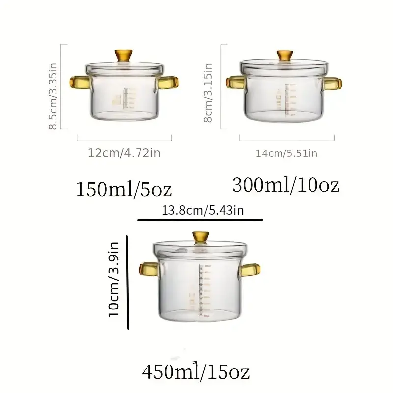 Glass Mini Saucepans With Covers Set, Glass Pots For Cooking, Clear Cooking  Pots, Microwave Safe, Kitchen Utensils, Kitchen Gadgets, Kitchen  Accessories, Home Kitchen Items - Temu