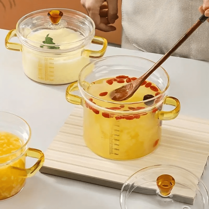 Glass Mini Saucepans With Covers Set, Glass Pots For Cooking, Clear Cooking  Pots, Microwave Safe, Kitchen Utensils, Kitchen Gadgets, Kitchen  Accessories, Home Kitchen Items - Temu