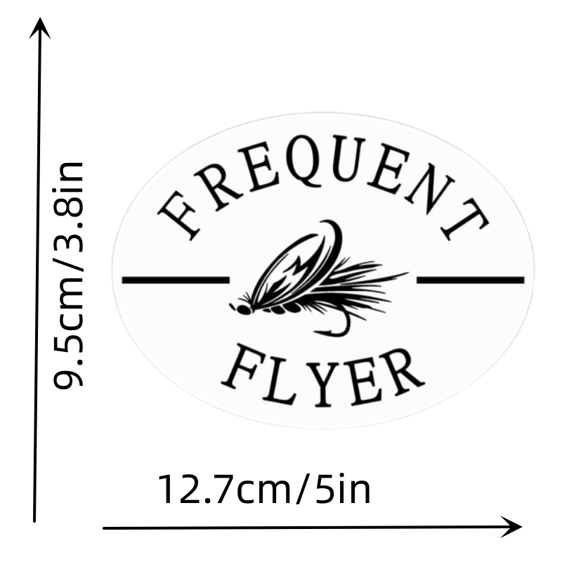 Frequent Flyer Fly Fishing Bumper Sticker Vinyl Decal - Temu Canada