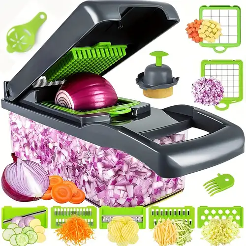 1 Vegetable Chopper Handheld Electric Vegetable Cutter Set - Temu