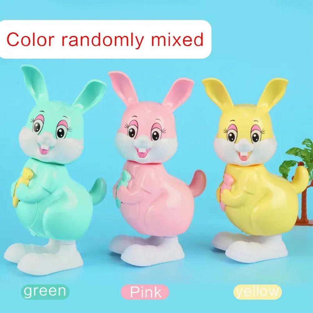 Battery Operated Jumping Bunny Mechanical Toy Luminous Flashing Toy Rabbit  Puzzle Toy for Kids Early Education Toy Blue 