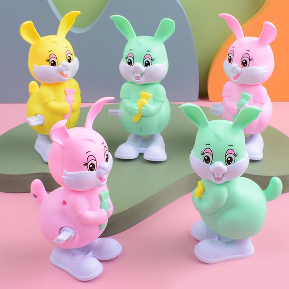 Battery Operated Jumping Bunny Mechanical Toy Luminous Flashing Toy Rabbit  Puzzle Toy for Kids Early Education Toy Blue 