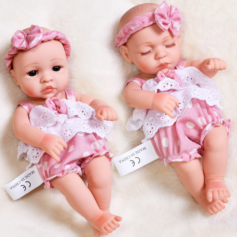 Muñecas bebés Reborn durmiendo, bebés niñas recién nacidas realistas,  silicona de vinilo suave, para niñas a partir de 3 años, set de regalo de  muñeca