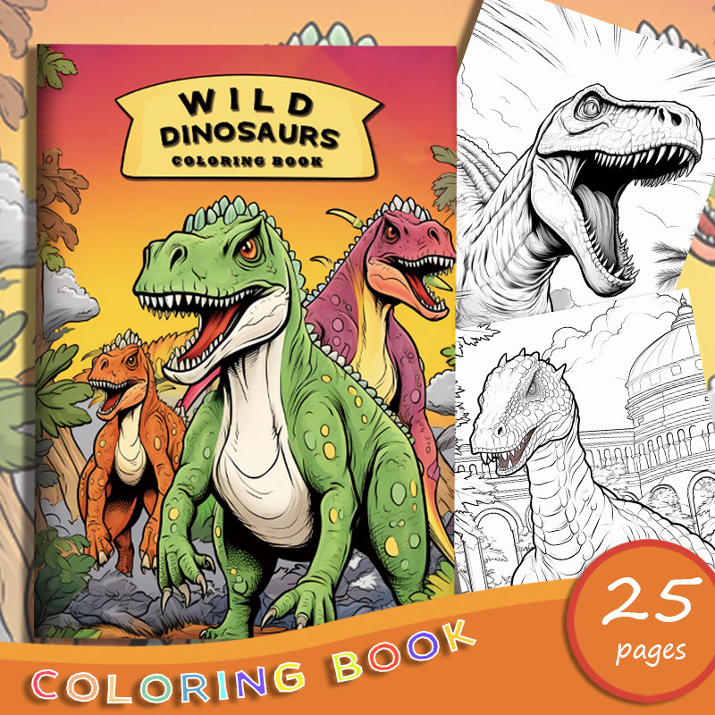 Un libro da colorare - I dinosauri - Copertina flessibile - Giochi Dinosauri