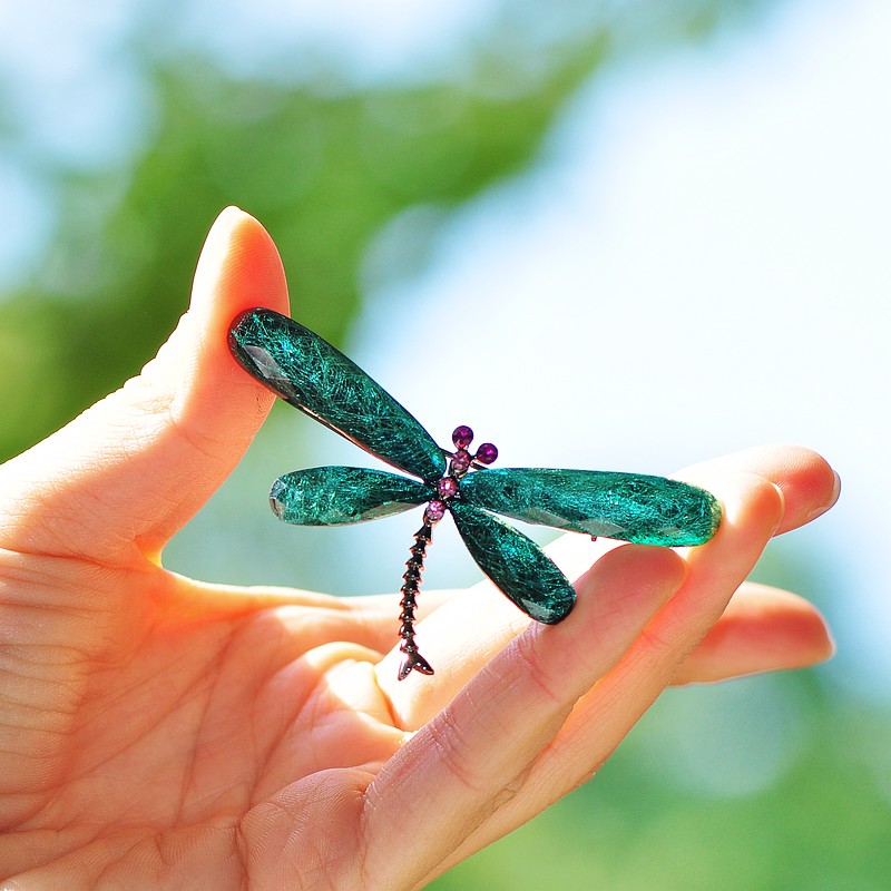 2023 Luxury Blue Butterfly Broochpins Vintage Medieval Niche Jewelry Pin  and Brooch for Women Designer Dragonfly Broche Corsage