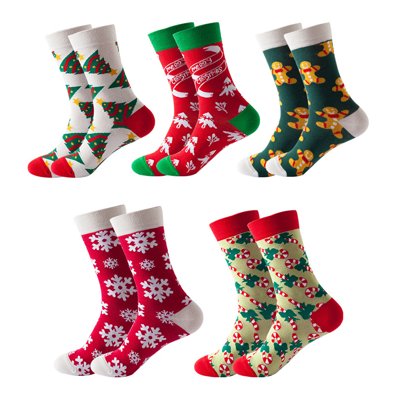 Medias de mujer para otoño e invierno, calcetines de Navidad, calcetines de  piso, calcetines de nieve gruesos para mujer (blanco, talla única)